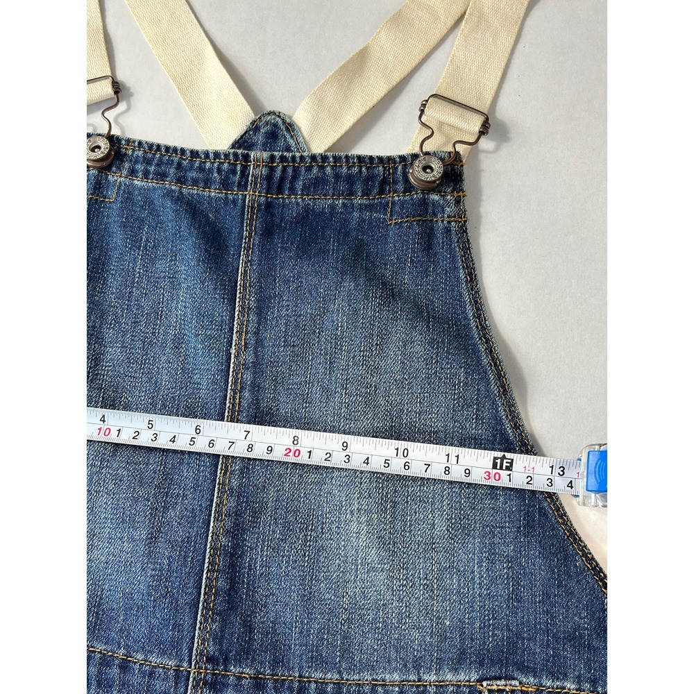 Free People Denim Jean Shortalls Women's Overall Shorts size 26 - Picture 10 of 16